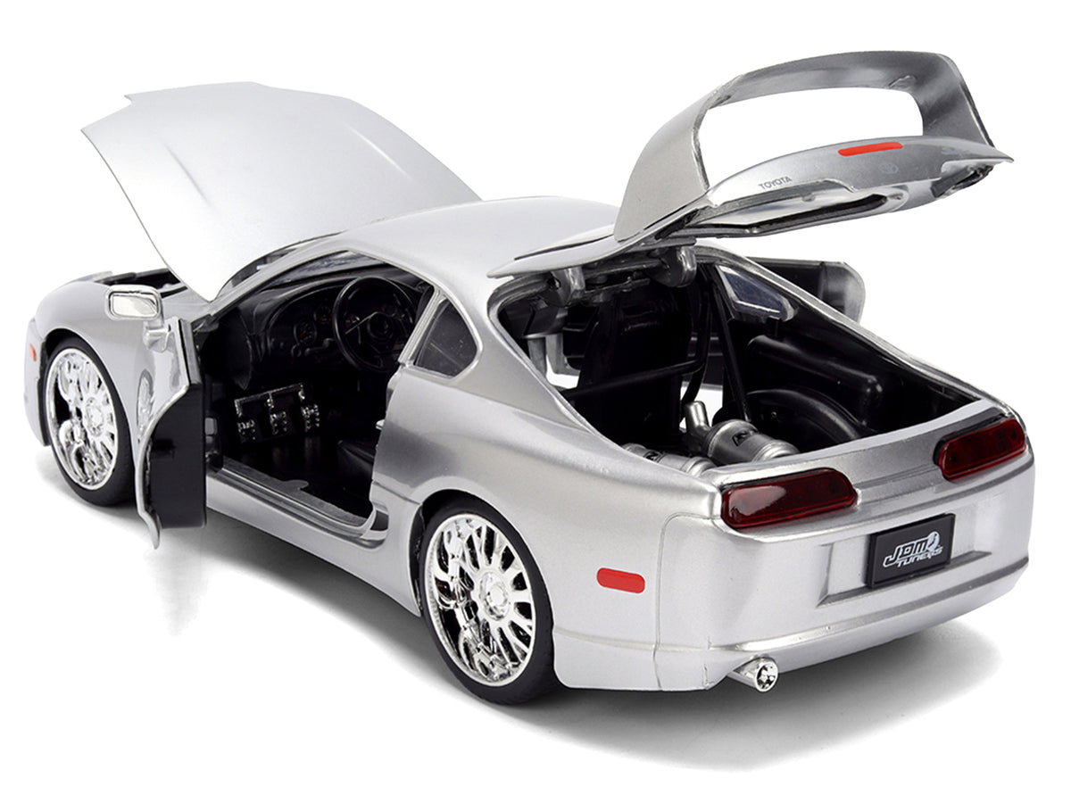 1995 Toyota Supra Silver Metallic "JDM Tuners" Series 1/24 Diecast Model Car