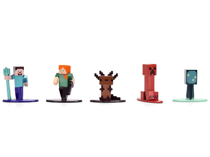 Set of 12 Diecast Figures "Minecraft" Video Game "Nano Metalfigs" Series Diecast Models