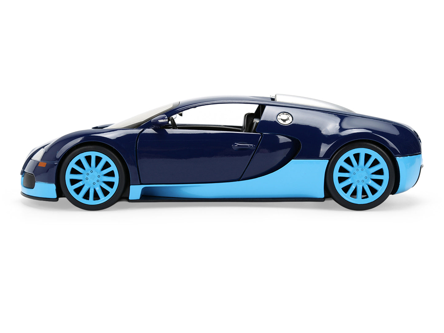 2011 Bugatti Veyron Dark Blue with Light Blue Accents "Hyper-Spec" Series 1/24 Diecast Model Car