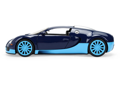 2011 Bugatti Veyron Dark Blue with Light Blue Accents "Hyper-Spec" Series 1/24 Diecast Model Car