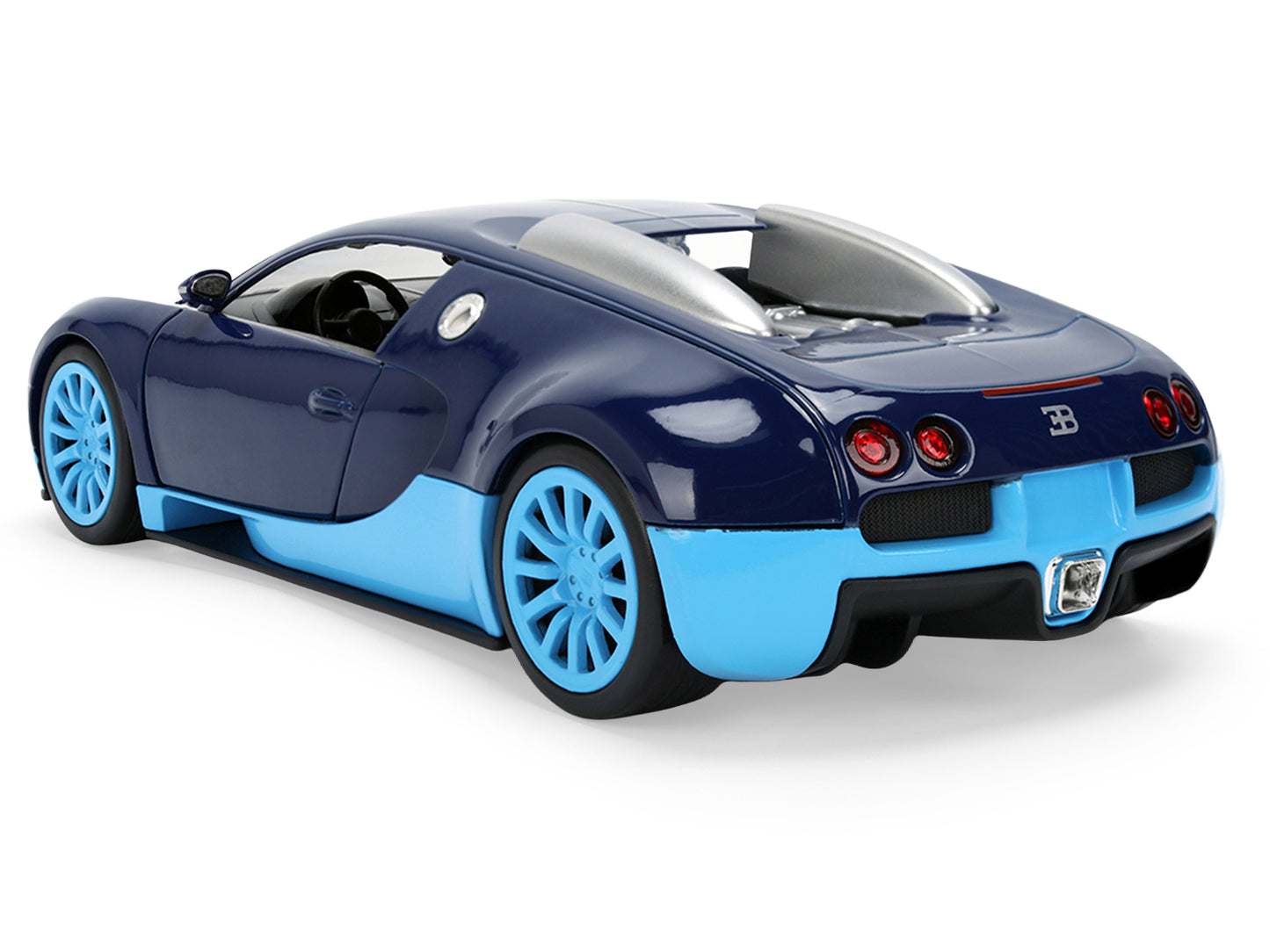 2011 Bugatti Veyron Dark Blue with Light Blue Accents "Hyper-Spec" Series 1/24 Diecast Model Car