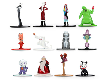 Set of 12 Diecast Figures "The Nightmare Before Christmas" (1993) Movie "Nano Metalfigs" Series Diecast Models