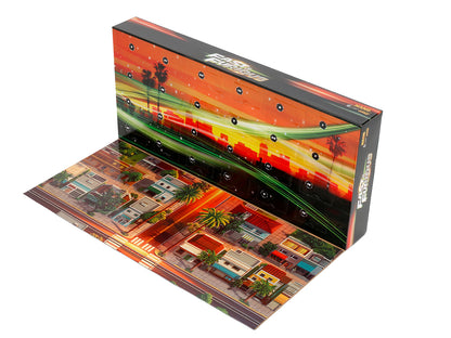 25 Years of Fast & Furious Advent Calendar Set of 24 Nano Cars "Nano Hollywood Rides" Series Diecast Model Cars