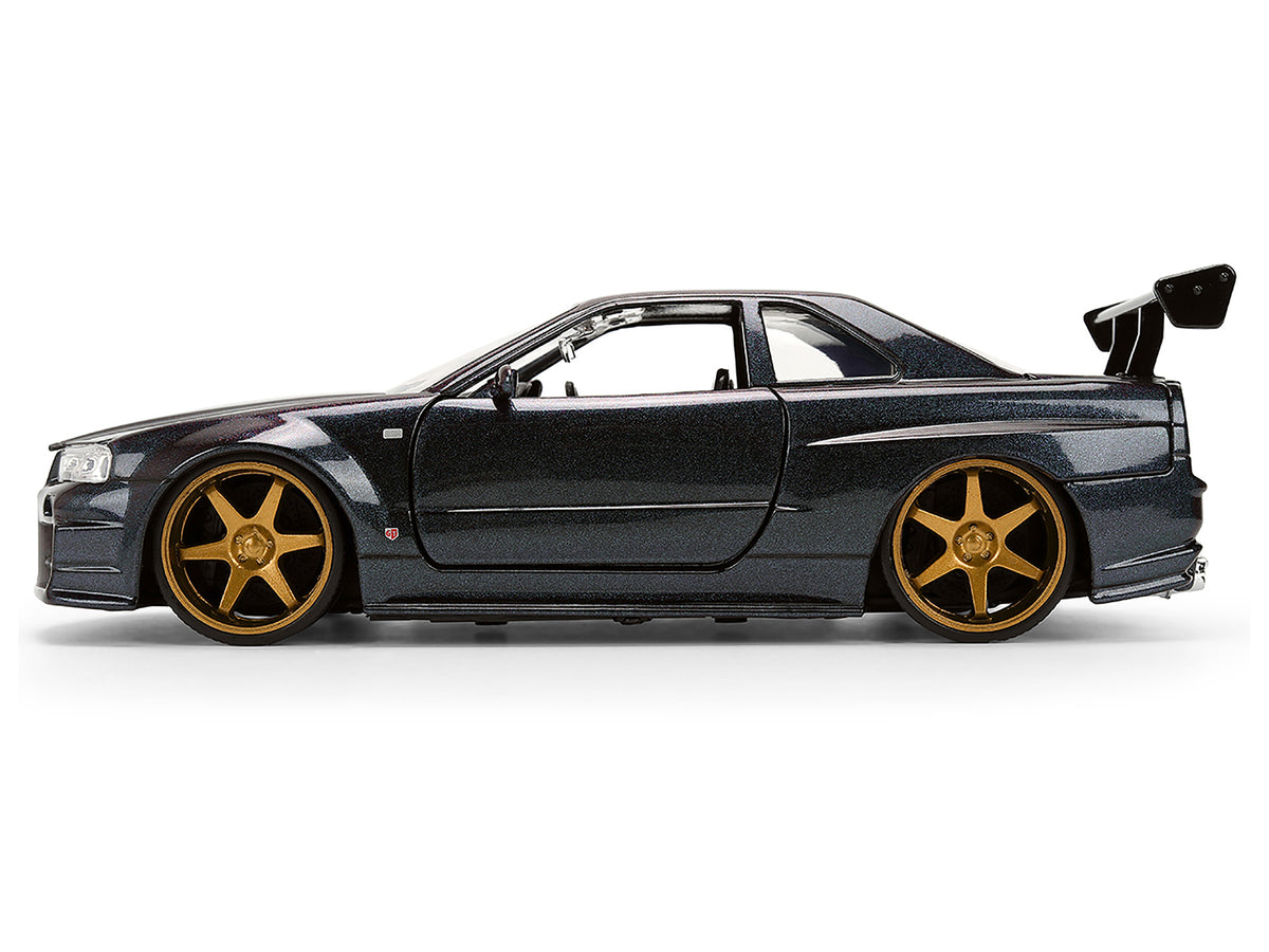 1999 Nissan Skyline GT-R (R34) RHD (Right Hand Drive) Magic Purple Metallic "JDM Tuners" Series 1/24 Diecast Car Model