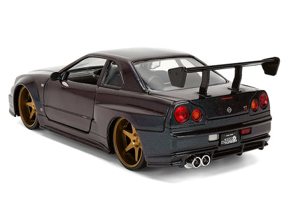 1999 Nissan Skyline GT-R (R34) RHD (Right Hand Drive) Magic Purple Metallic "JDM Tuners" Series 1/24 Diecast Car Model
