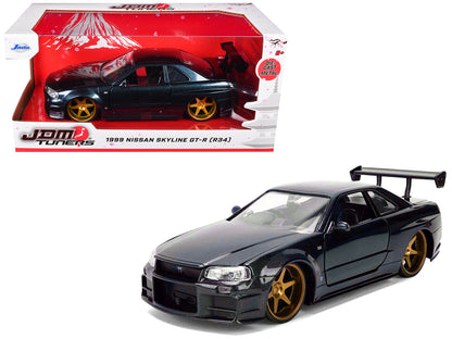 1999 Nissan Skyline GT-R (R34) RHD (Right Hand Drive) Magic Purple Metallic "JDM Tuners" Series 1/24 Diecast Car Model