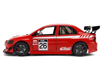 2006 Mitsubishi Lancer Evolution IX RHD (Right Hand Drive) #26 Red with White Graphics "JDM Tuners" Series 1/24 Diecast Model Car