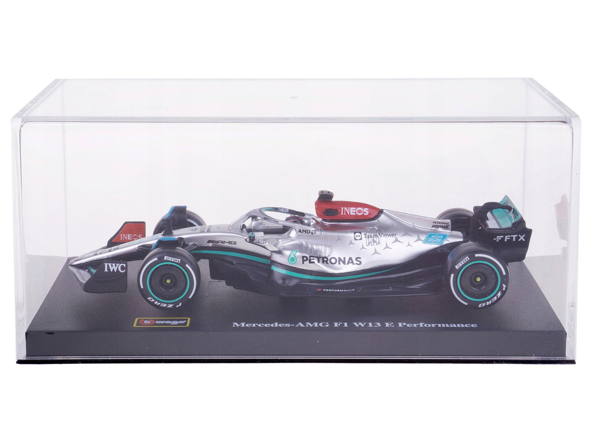 Mercedes-AMG F1 W13 E Performance #63 George Russell "F1 Formula One World Championship" (2022) with Display Case 1/43 Diecast Model Car