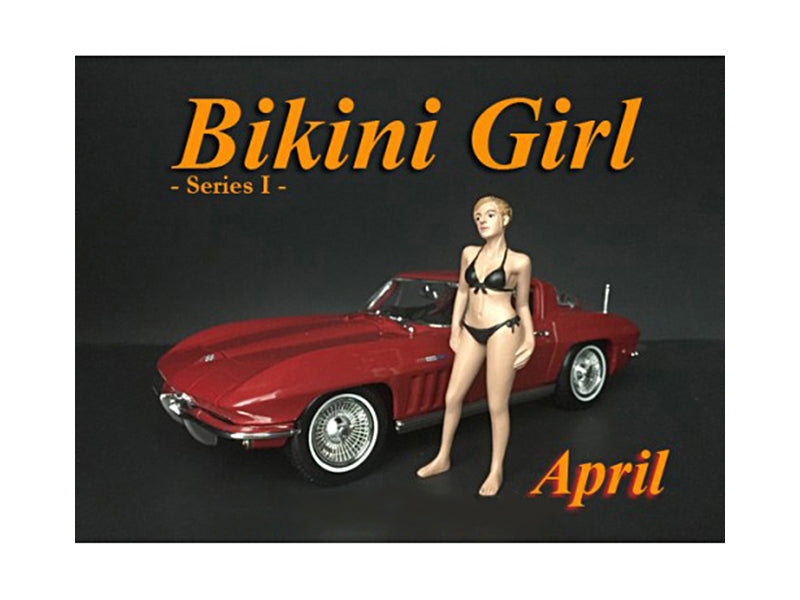April Bikini Calendar Girl Figure for 1/24 Scale Models