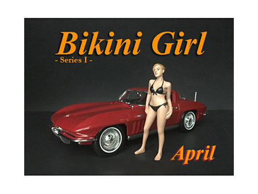 April Bikini Calendar Girl Figure for 1/24 Scale Models