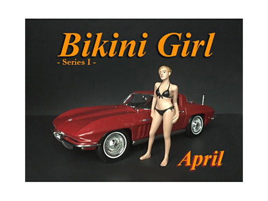 April Bikini Calendar Girl Figure for 1/24 Scale Models
