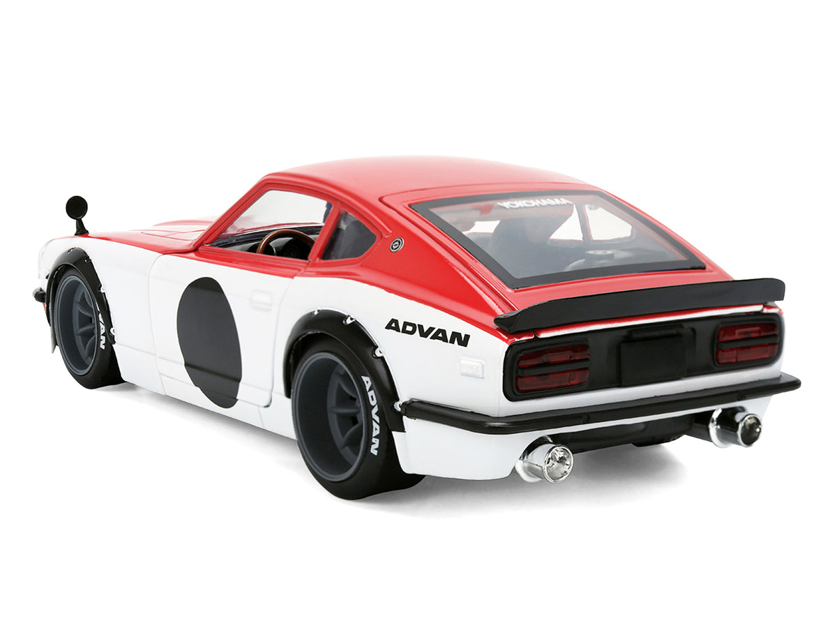 1972 Datsun 240Z Red and White "JDM Tuners" Series 1/24 Diecast Car Model