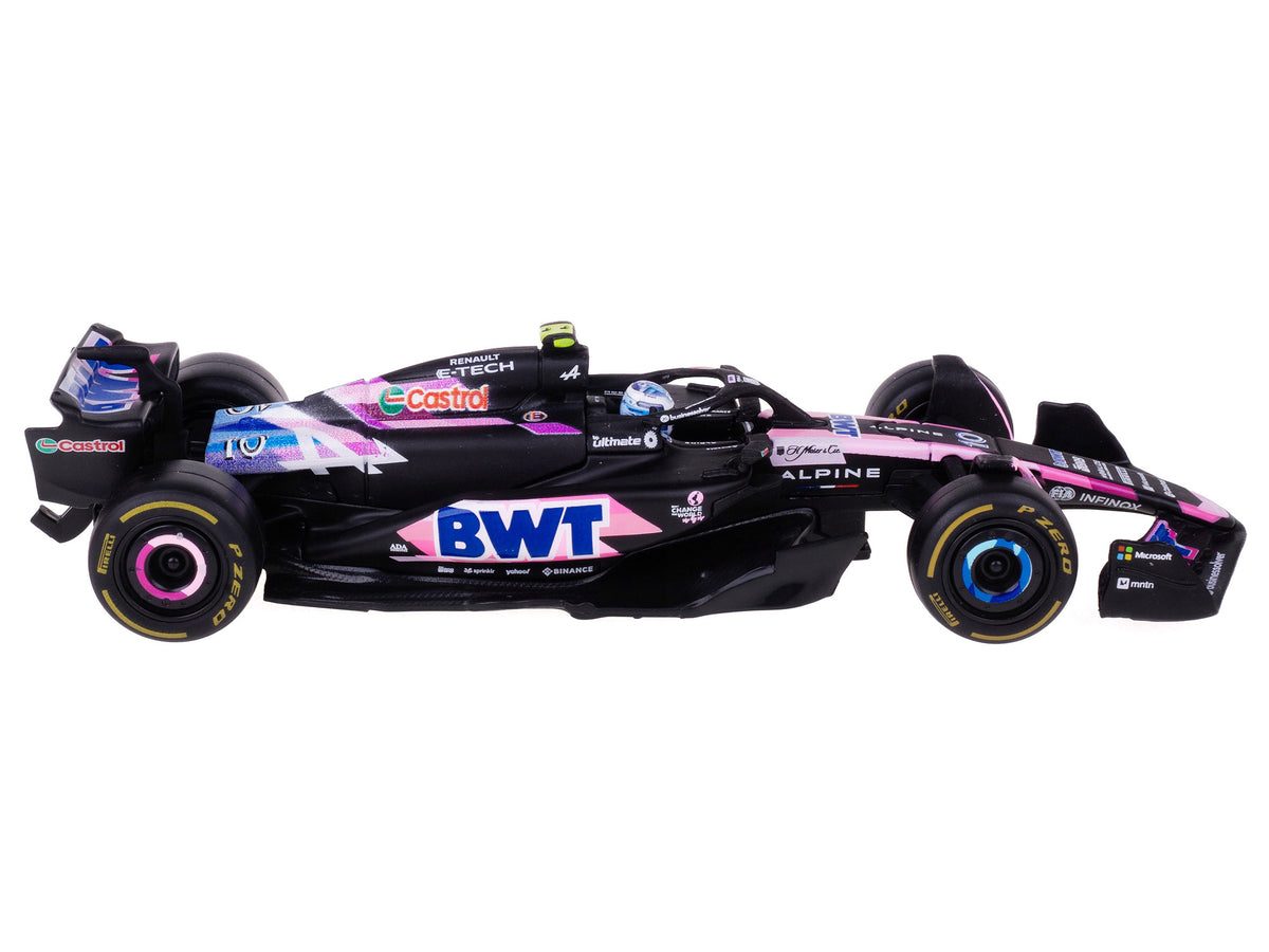 Alpine A524 #10 Pierre Gasly "BWT" "Formula One F1 World Championship" (2024) with Driver Figure and Display Case "Race" Series 1/43 Diecast Model Car