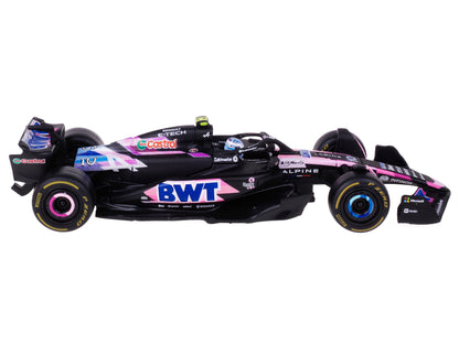 Alpine A524 #10 Pierre Gasly "BWT" "Formula One F1 World Championship" (2024) with Driver Figure and Display Case "Race" Series 1/43 Diecast Model Car