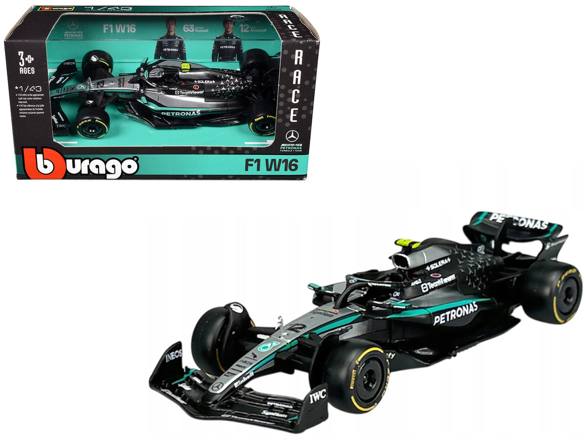 Mercedes-AMG F1 W16 E Performance #12 Kimi Antonelli "Petronas" Formula One F1 World Championship (2025) "Race" Series 1/43 Diecast Model Car