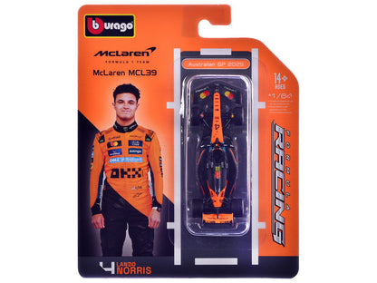 McLaren MCL39 #4 Lando Norris Winner Formula One F1 "Australian GP" (2025) "Formula Racing" Series 1/64 Diecast Model Car