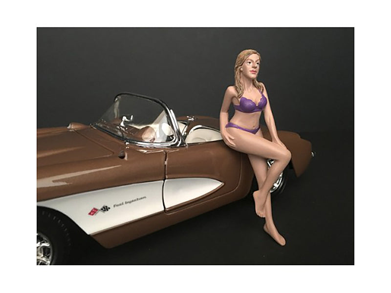 July Bikini Calendar Girl Figurine for 1/24 Scale Models