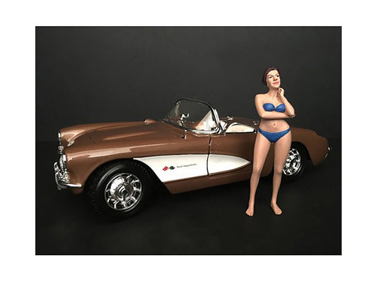 December Bikini Calendar Girl Figurine for 1/18 Scale Models