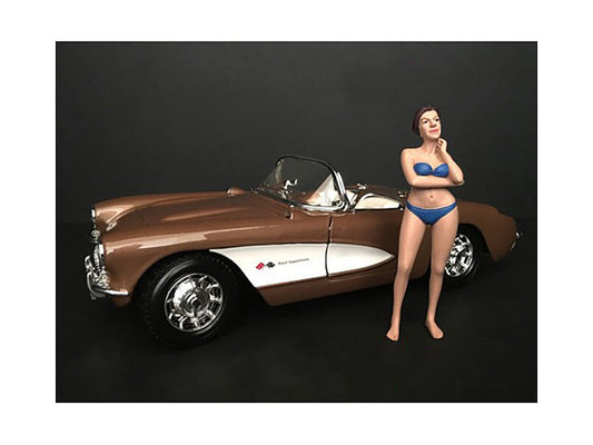 December Bikini Calendar Girl Figurine for 1/18 Scale Models