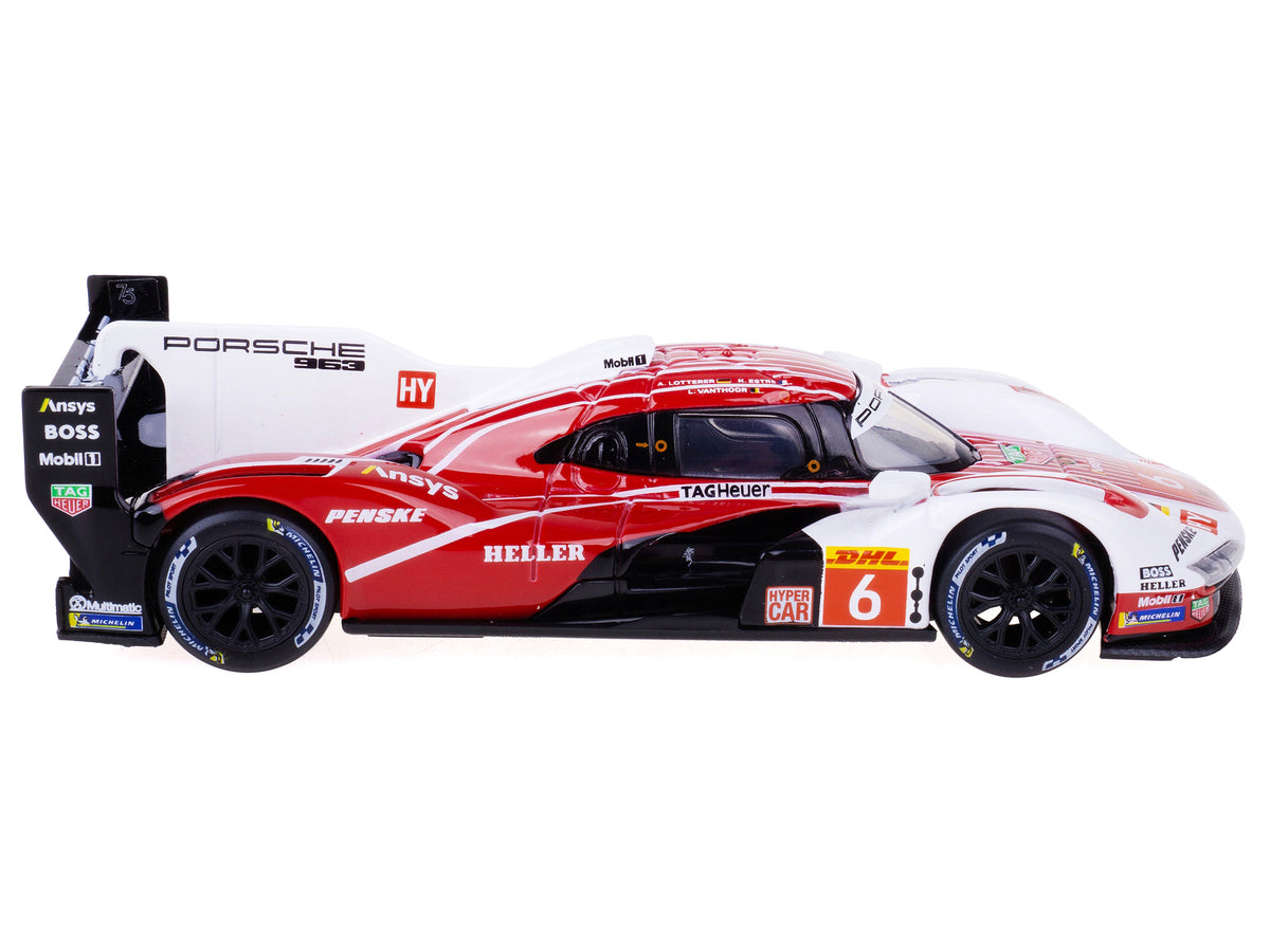 Porsche 963 #6 Kevin Estre - Andre Lotterer - Laurens Vanthoor "Porsche Penske Motorsport" Drivers' Winner "FIA World Endurance Championship" (2024) with Display Case "Race" Series 1/43 Diecast Model Car