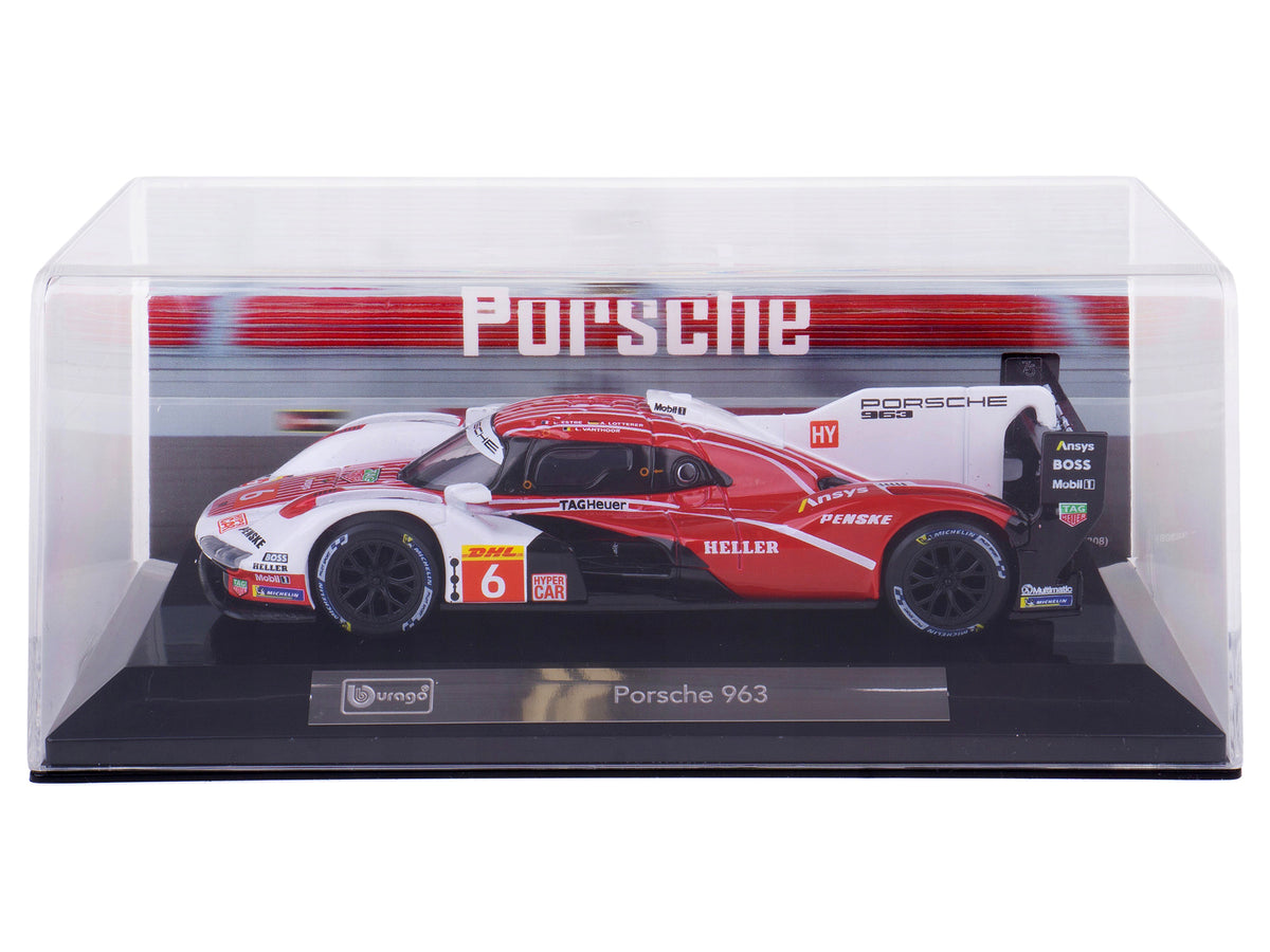 Porsche 963 #6 Kevin Estre - Andre Lotterer - Laurens Vanthoor "Porsche Penske Motorsport" Drivers' Winner "FIA World Endurance Championship" (2024) with Display Case "Race" Series 1/43 Diecast Model Car