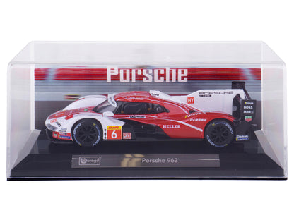 Porsche 963 #6 Kevin Estre - Andre Lotterer - Laurens Vanthoor "Porsche Penske Motorsport" Drivers' Winner "FIA World Endurance Championship" (2024) with Display Case "Race" Series 1/43 Diecast Model Car