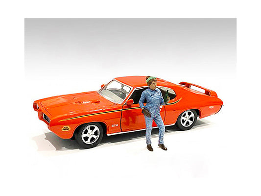 Retro Female Mechanic IV Figurine for 1/24 Scale Models
