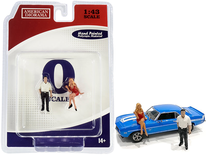 70s Style Two Figurines Set II for 1/43 Scale Models