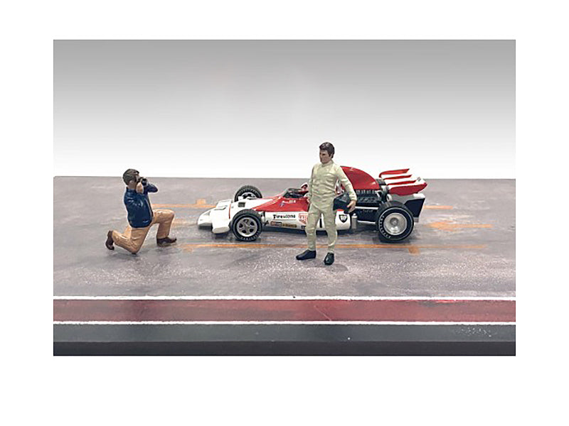 "Race Day" Two Diecast Figures Set 1 for 1/43 Scale Models