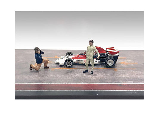 "Race Day" Two Diecast Figures Set 1 for 1/43 Scale Models