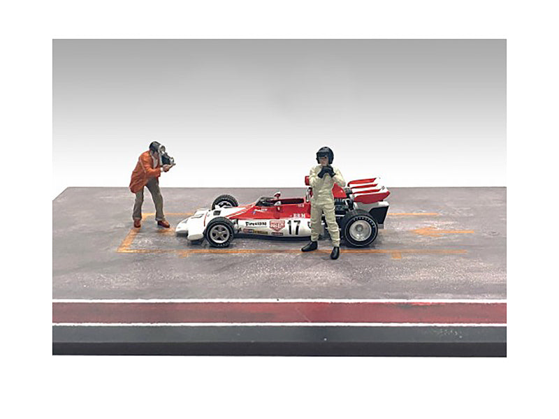 "Race Day" Two Diecast Figures Set 2 for 1/43 Scale Models