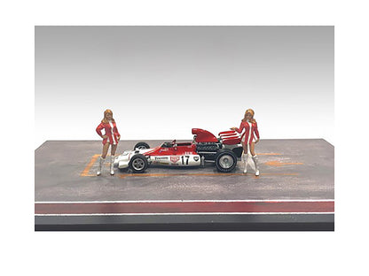 "Race Day" Two Diecast Figures Set 6 for 1/43 Scale Models