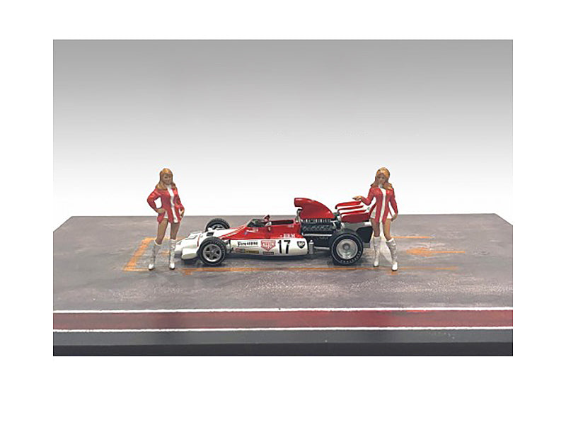 "Race Day" Two Diecast Figures Set 6 for 1/43 Scale Models