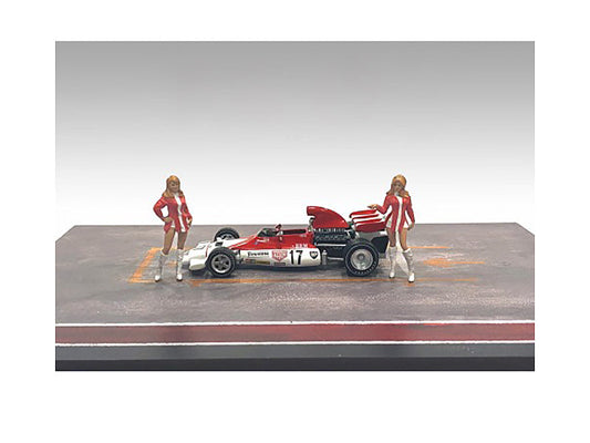 "Race Day" Two Diecast Figures Set 6 for 1/43 Scale Models