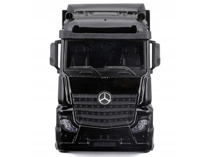 Mercedes-Benz Actros Gigaspace Car Transporter Black and Mercedes-AMG F1 W15 E Performance #63 George Russell "Petronas" Formula One F1 World Championship (2024) "Racing Hauler" Series 1/43 Diecast Model Car