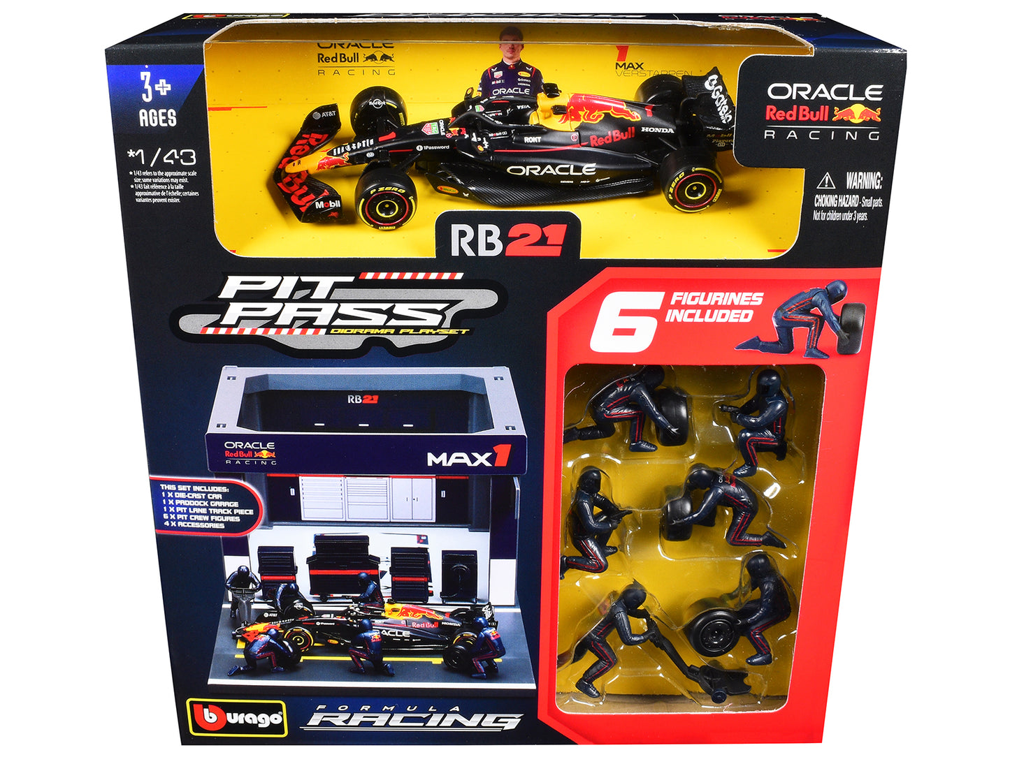 Red Bull Racing Pit Pass Diorama Set with RB21 #1 Max Verstappen "Formula One F1 World Championship" (2025) "Formula Racing" Series 1/43 Diecast Model