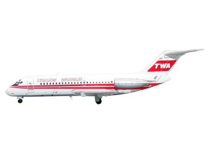 McDonnell Douglas DC-9-15 Commercial Aircraft "Trans World Airlines" (N1067T) White with Red Stripes 1/400 Diecast Model