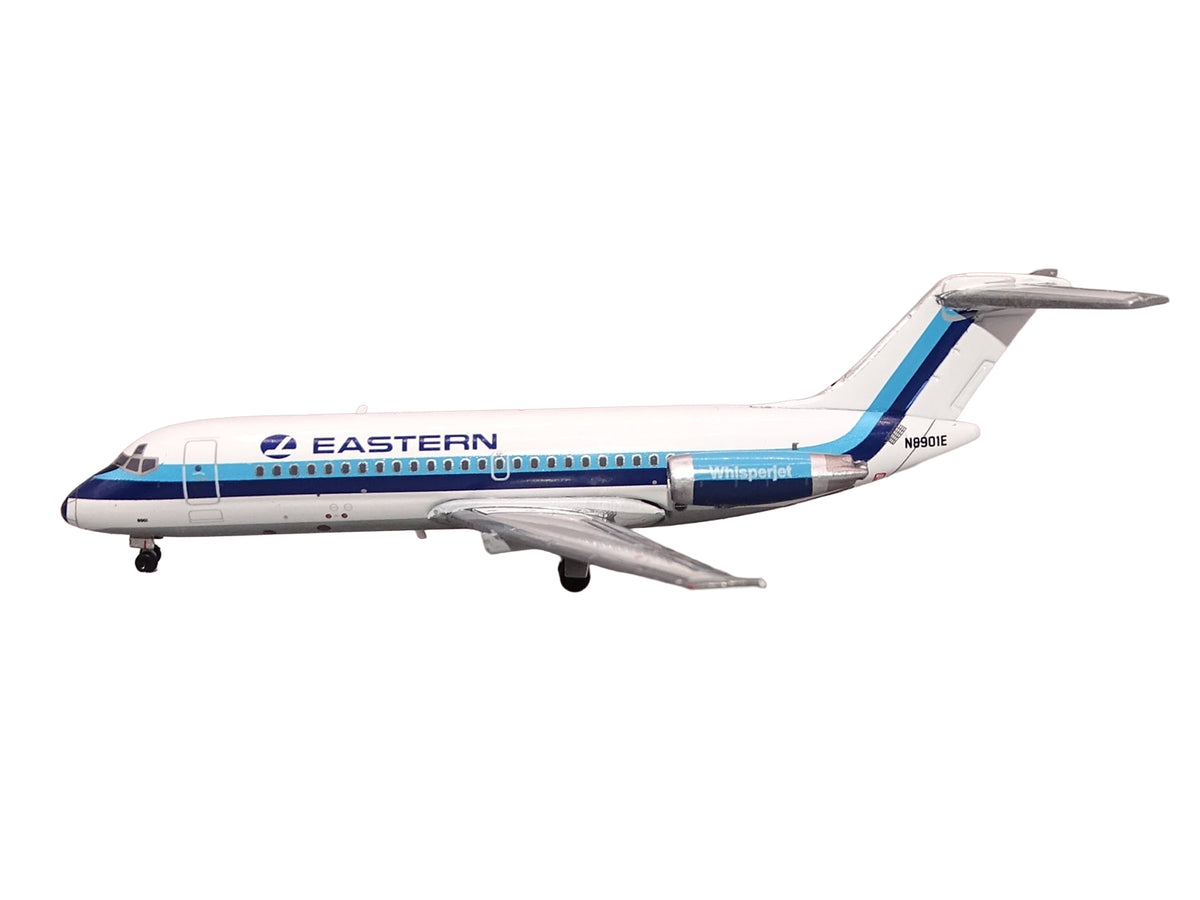 McDonnell Douglas DC-9-14 Commercial Aircraft "Eastern Air Lines" (N8901E) White with Blue Stripes 1/400 Diecast Model