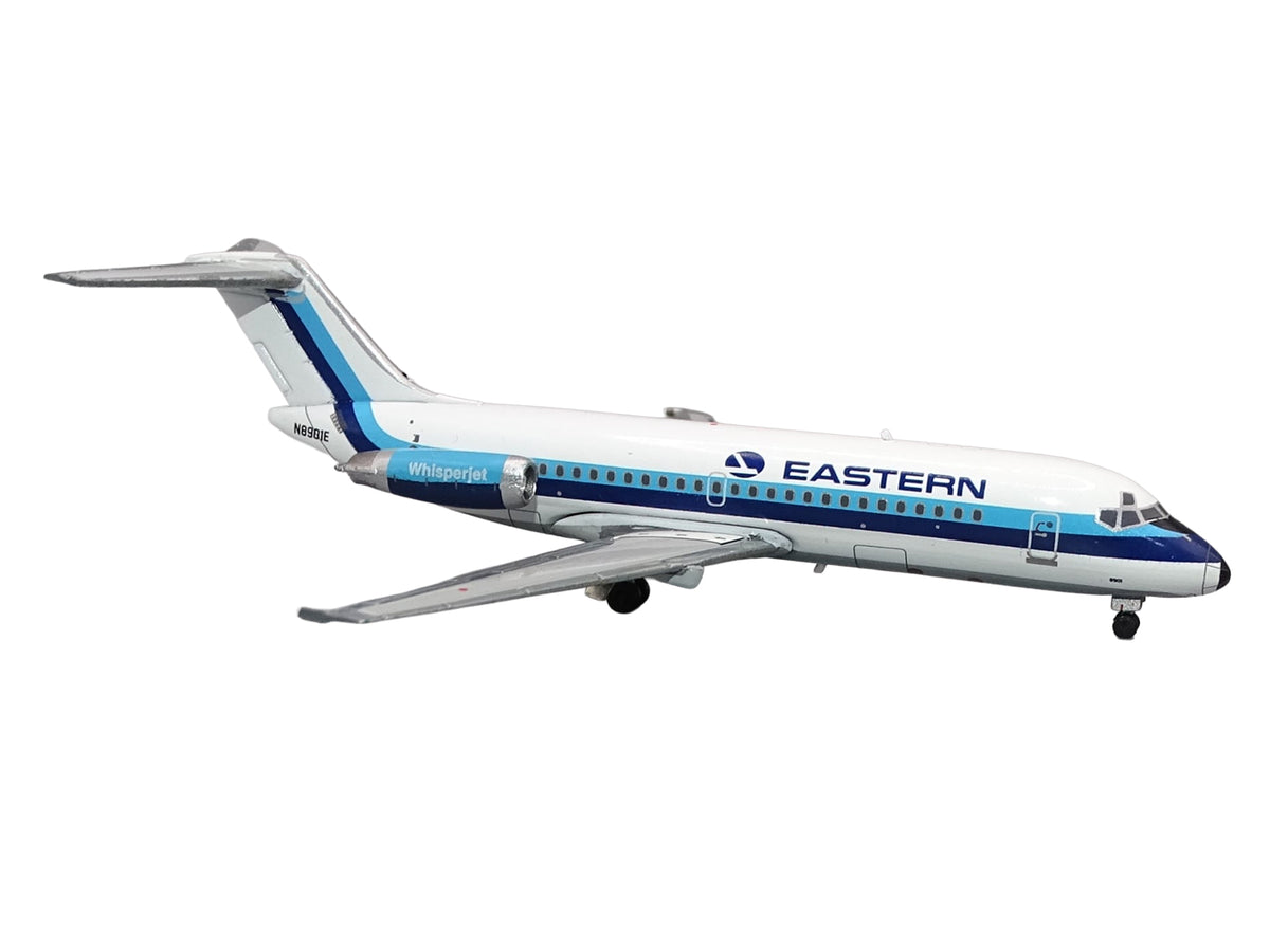 McDonnell Douglas DC-9-14 Commercial Aircraft "Eastern Air Lines" (N8901E) White with Blue Stripes 1/400 Diecast Model
