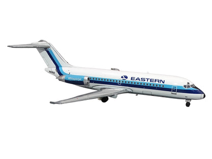 McDonnell Douglas DC-9-14 Commercial Aircraft "Eastern Air Lines" (N8901E) White with Blue Stripes 1/400 Diecast Model
