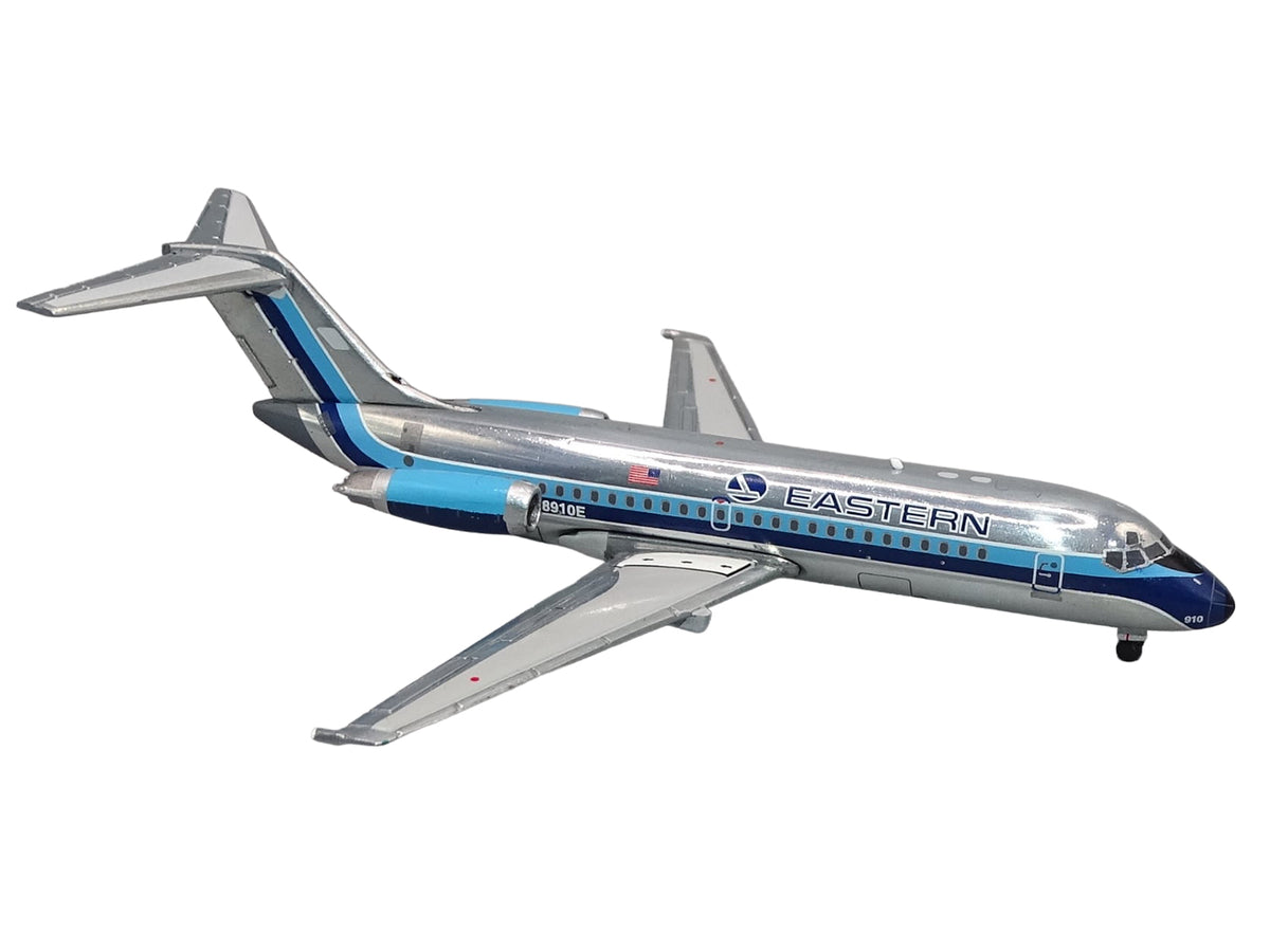 McDonnell Douglas DC-9-14 Commercial Aircraft "Eastern Air Lines" (N8910E) Silver with Blue Stripes 1/400 Diecast Model