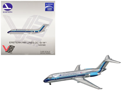 McDonnell Douglas DC-9-14 Commercial Aircraft "Eastern Air Lines" (N8910E) Silver with Blue Stripes 1/400 Diecast Model
