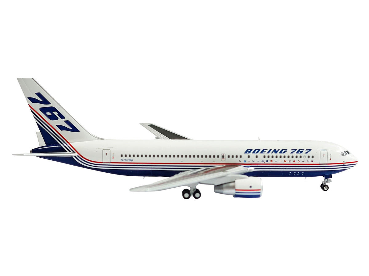 Boeing 767-200 Commercial Aircraft "Boeing House Livery" (N767BA) White with Blue and Red Stripes 1/400 Diecast Model