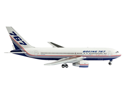 Boeing 767-200 Commercial Aircraft "Boeing House Livery" (N767BA) White with Blue and Red Stripes 1/400 Diecast Model