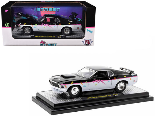 1970 Ford Mustang BOSS 429 "Pro Street" Black and Gray with Graphics Limited Edition to 6650 pieces Worldwide 1/24 Diecast Model Car