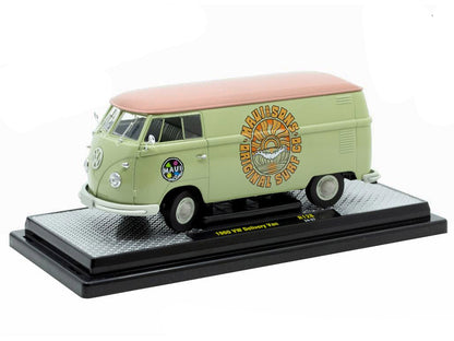 1960 Volkswagen Delivery Van "Maui & Sons" Light Olive Green with Salmon Top Limited Edition to 6650 pieces Worldwide 1/24 Diecast Model Car