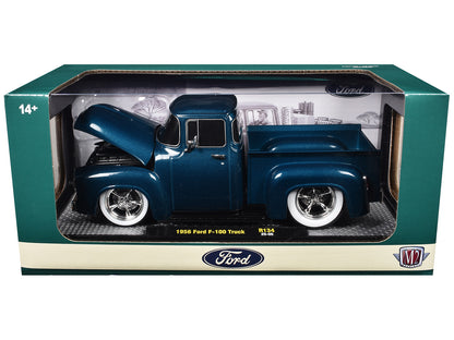 1956 Ford F-100 Pickup Truck Blue Metallic Limited Edition to 6650 pieces Worldwide 1/24 Diecast Model Car
