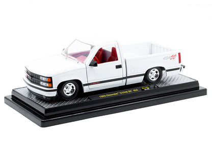 1993 Chevrolet C1500 SS 454 Pickup Truck White with Red Interior Limited Edition to 9600 pieces Worldwide 1/24 Diecast Model Car