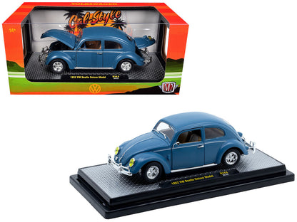 1952 Volkswagen Beetle Deluxe Model Matt Blue Limited Edition to 4850 pieces Worldwide 1/24 Diecast Model Car