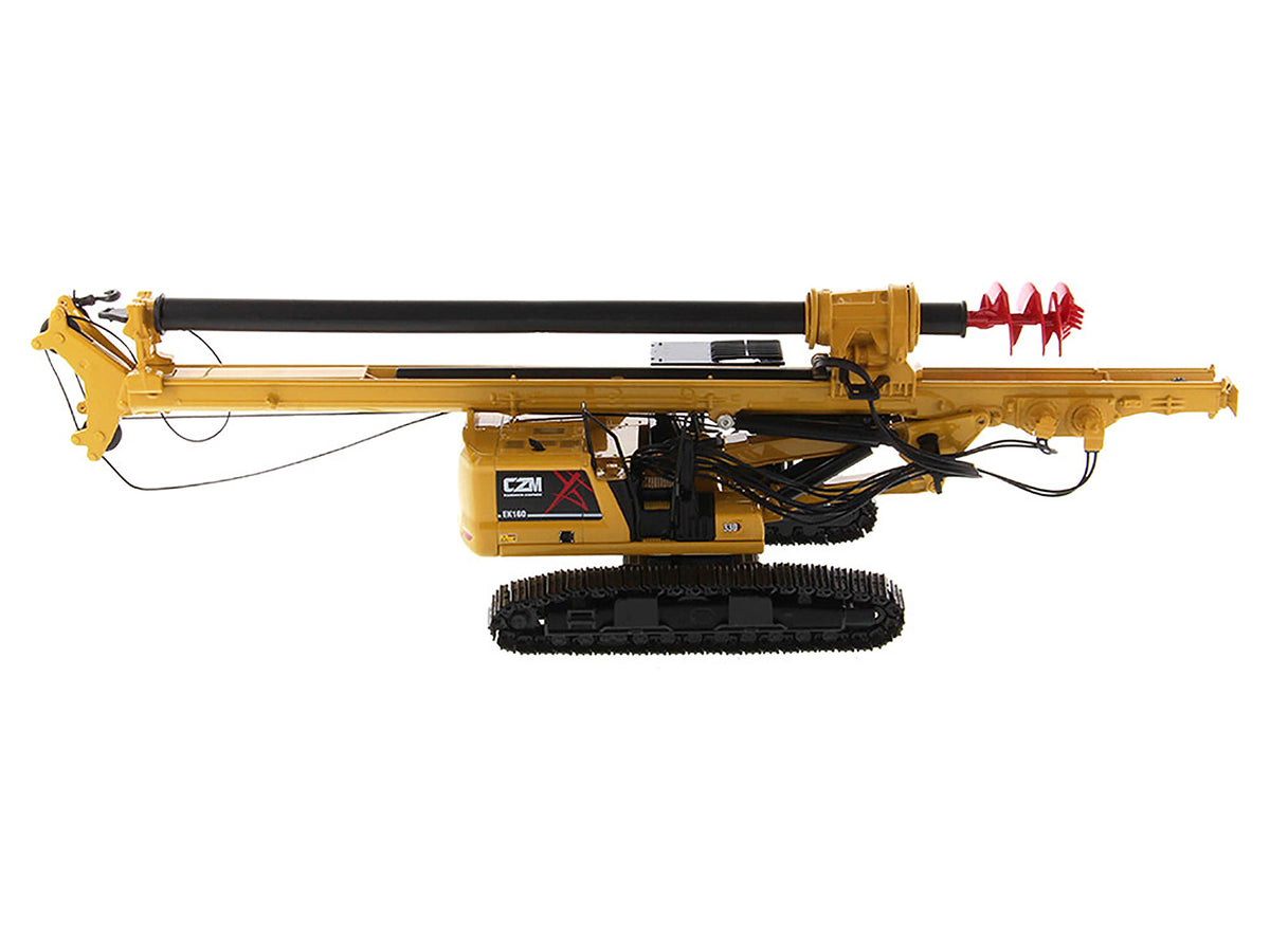 CZM EK160 Cylinder Crowd Drilling Rig Yellow "High Line" Series 1/50 Diecast Model